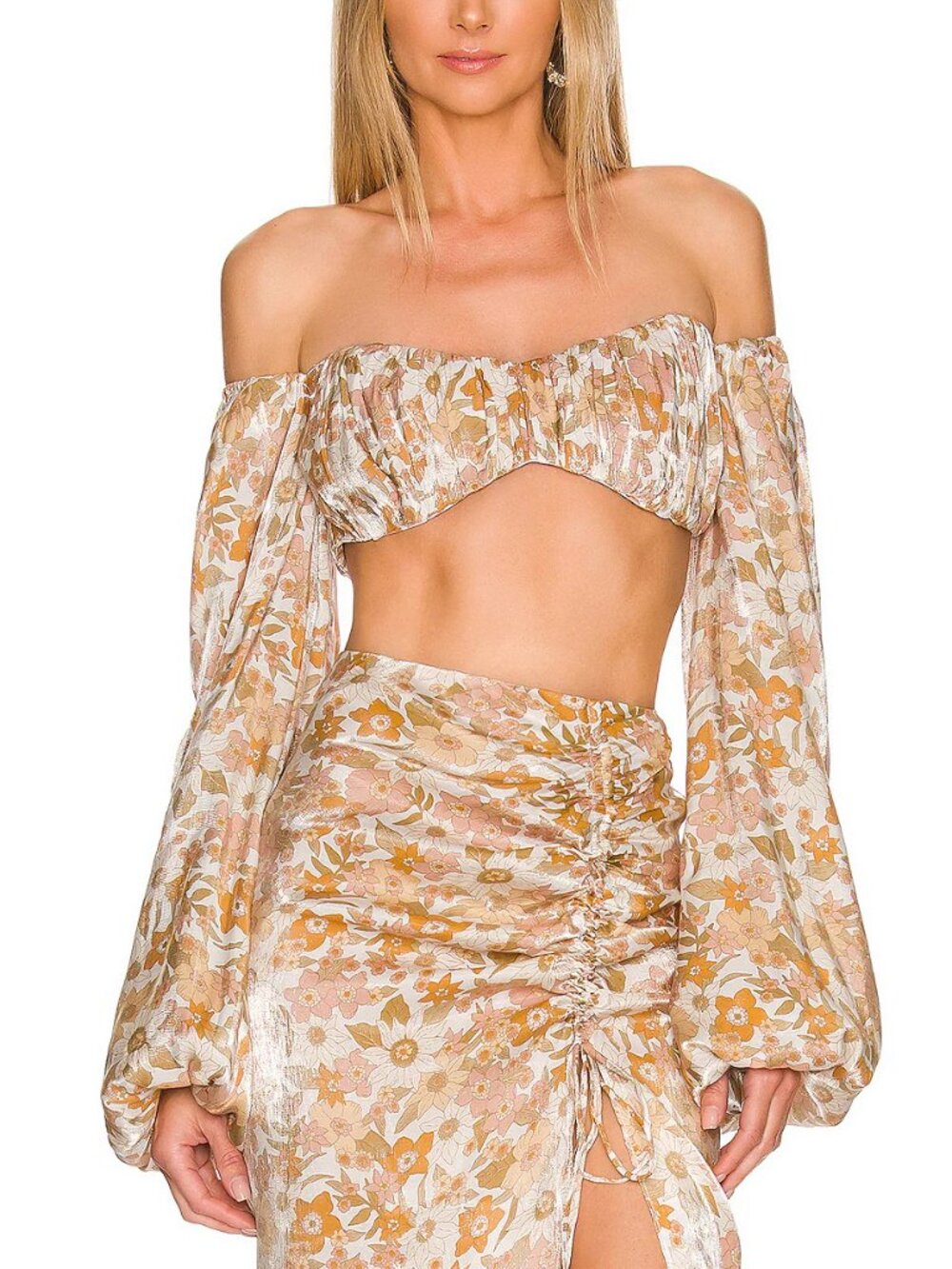 RUMER Paloma Long Sleeve Top in White (Size Small) Worn Once
